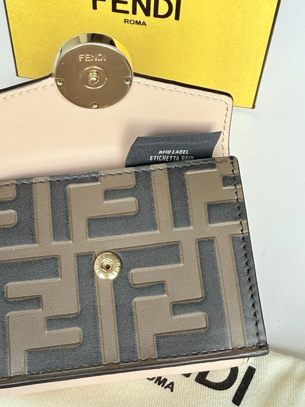 New Auth Fendi Zucca Leather Mini #273690F28B